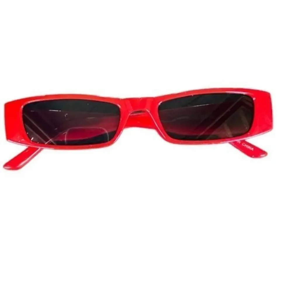Petals & Peacocks Red Retro 70s Sunglasses
